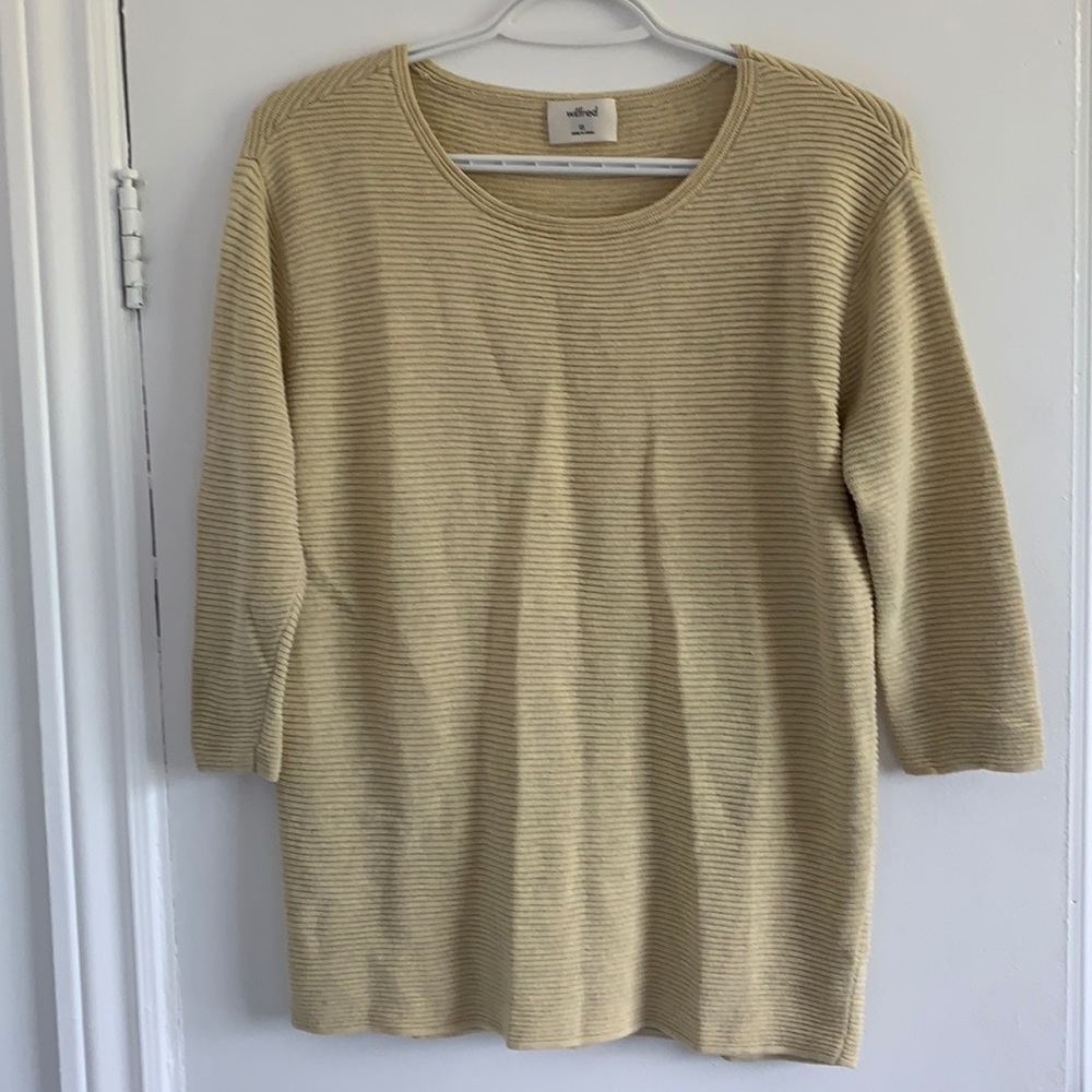 Aritzia Wilfred blanchard part linen sweater